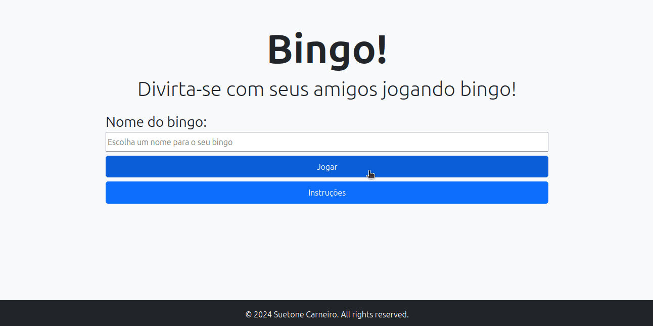 Bingo! Divirta-se com seus amigos.